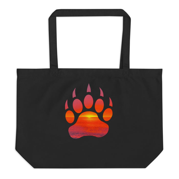 Bear Paw - Sunset - Eco Friendly | Large Tote Bag