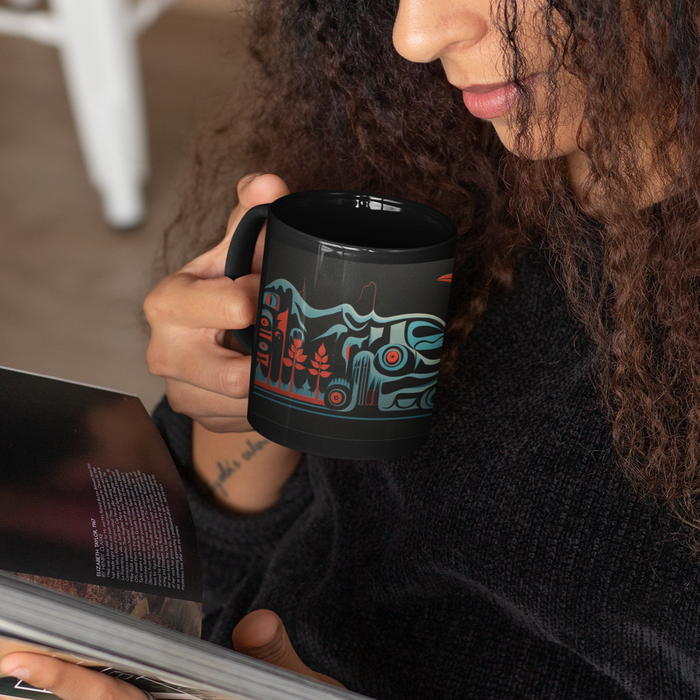 Digital Raven | Black Glossy Mug