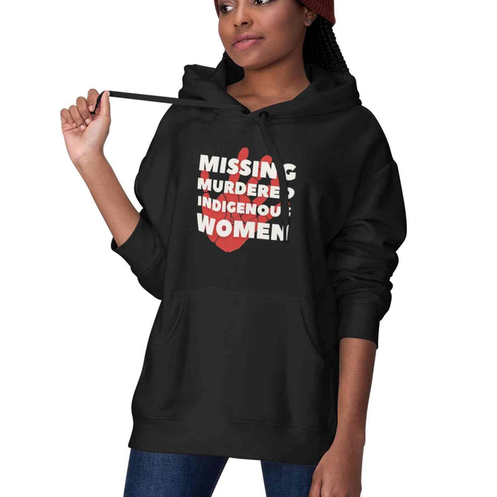 MMIW with hand | Red Hand Back | Heavy Hoodie