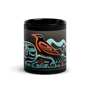 Digital Raven | Black Glossy Mug