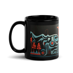 Digital Raven | Black Glossy Mug