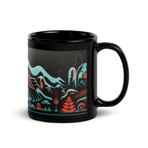 Digital Raven | Black Glossy Mug