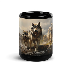 The Pack | Black Glossy Mug