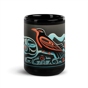 Digital Raven | Black Glossy Mug