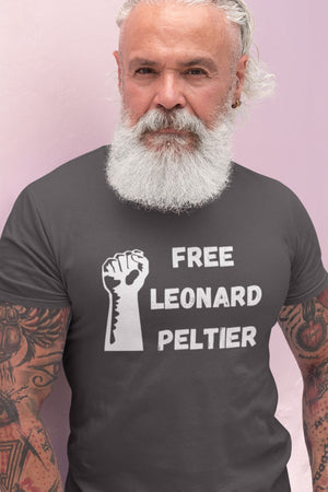 Free Leonard Peltier - fist | Lightweight Tee