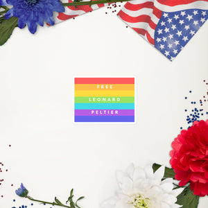 Free Leonard Peltier - Rainbow | stickers