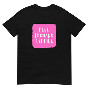 Free Leonard Peltier - Pink with white | Lightweight Tee