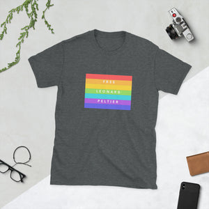 Free Leonard Peltier - Rainbow Block | Lightweight Tee