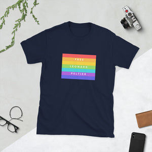 Free Leonard Peltier - Rainbow Block | Lightweight Tee