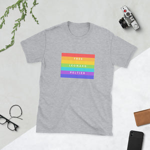 Free Leonard Peltier - Rainbow Block | Lightweight Tee