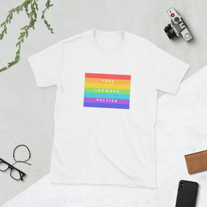 Free Leonard Peltier - Rainbow Block | Lightweight Tee