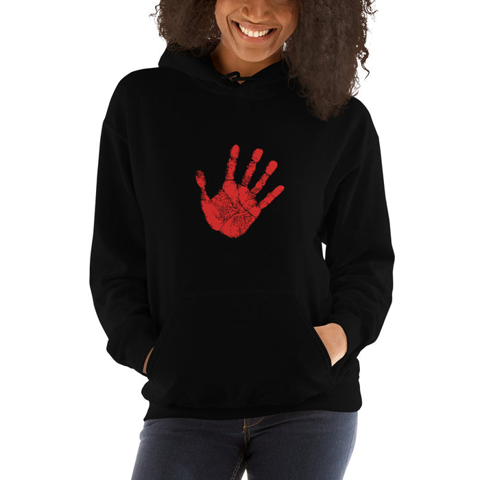 Red Hand - MMIW - designs on f&b | Heavy Hoodie