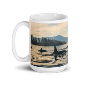 Killer Whales | White Glossy Mug