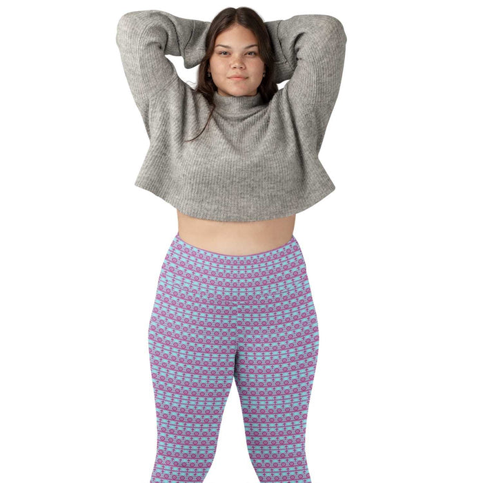 Southwest - Pink/Blue | Plus Size Leggings