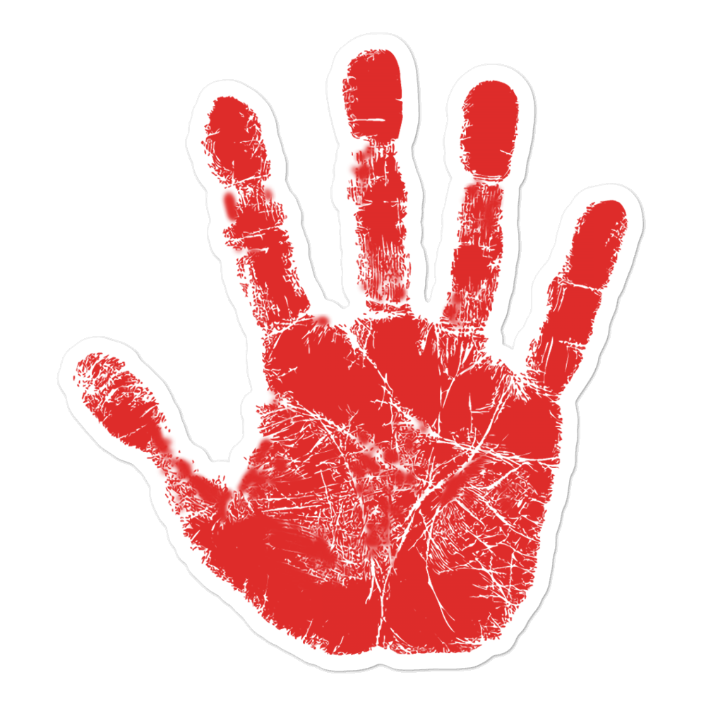 Red Hand - Supporter of MMIW | Sticker – Native American Merchandise