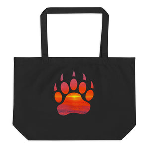 Bear Paw - Sunset - Eco Friendly | Large Tote Bag