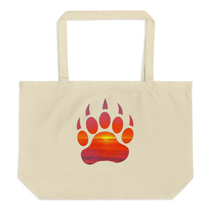 Bear Paw - Sunset - Eco Friendly | Large Tote Bag