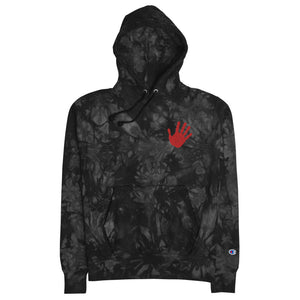 Red Hand - Supporter of MMIW | Champion Tie-Dye Hoodie