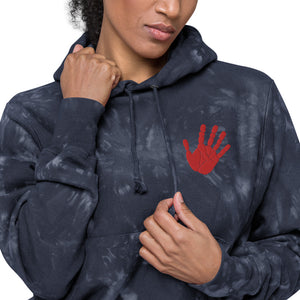 Red Hand - Supporter of MMIW | Champion Tie-Dye Hoodie