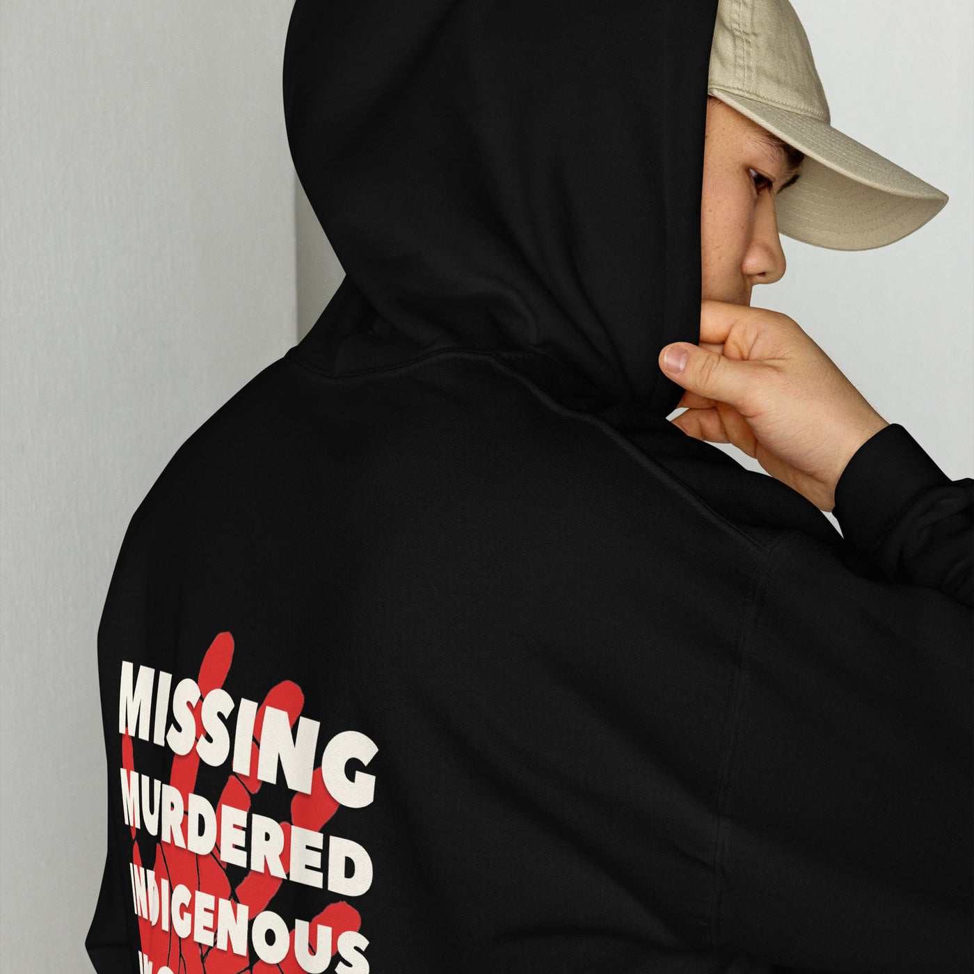 Missing Merch Missing Murdered Indigenous Women | Red Hand | Front-Back Badge | Heav ...
