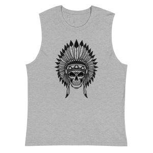 Native American Skull - black | Muscle Shirt