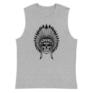 Native American Skull - black | Muscle Shirt