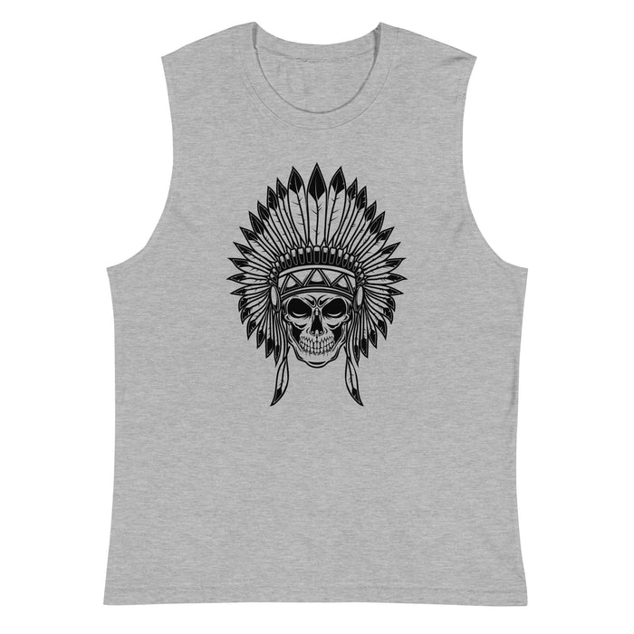 Native American Skull - black | Muscle Shirt