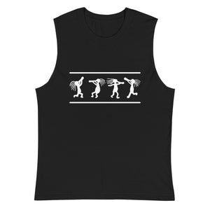 Kokopelli Dance - White | Muscle Shirt