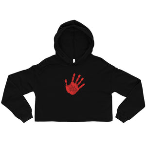 Red Hand - Supporter of MMIW | Crop Hoodie