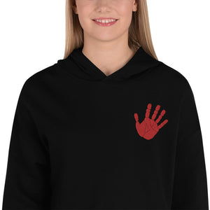 Red Hand - Supporter of MMIW | Crop Hoodie