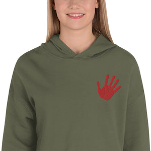 Red Hand - Supporter of MMIW | Crop Hoodie
