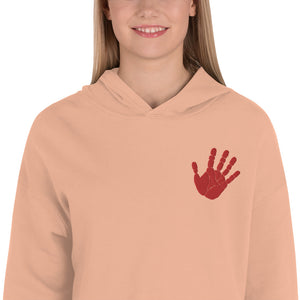 Red Hand - Supporter of MMIW | Crop Hoodie