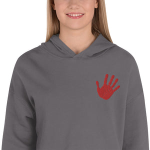 Red Hand - Supporter of MMIW | Crop Hoodie