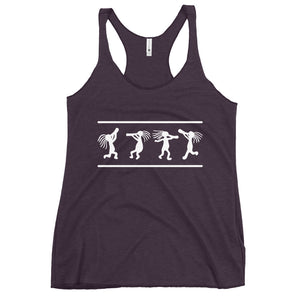 Kokopelli Dance - White | Racerback Tank